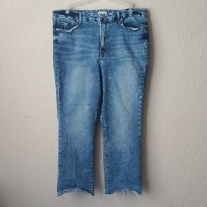 Good American Classic Blue Jeans Soft-tech Good Legs Straight Jeans